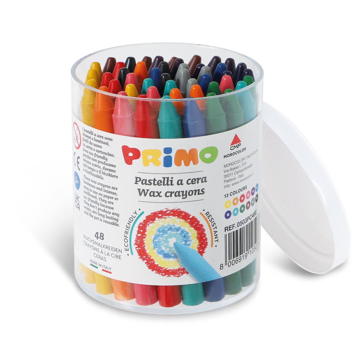 Primo Wax Crayon Set, 48-Crayons, Size: None